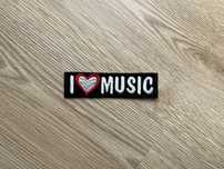 Termo Naszywka I Love Music ozdobne
