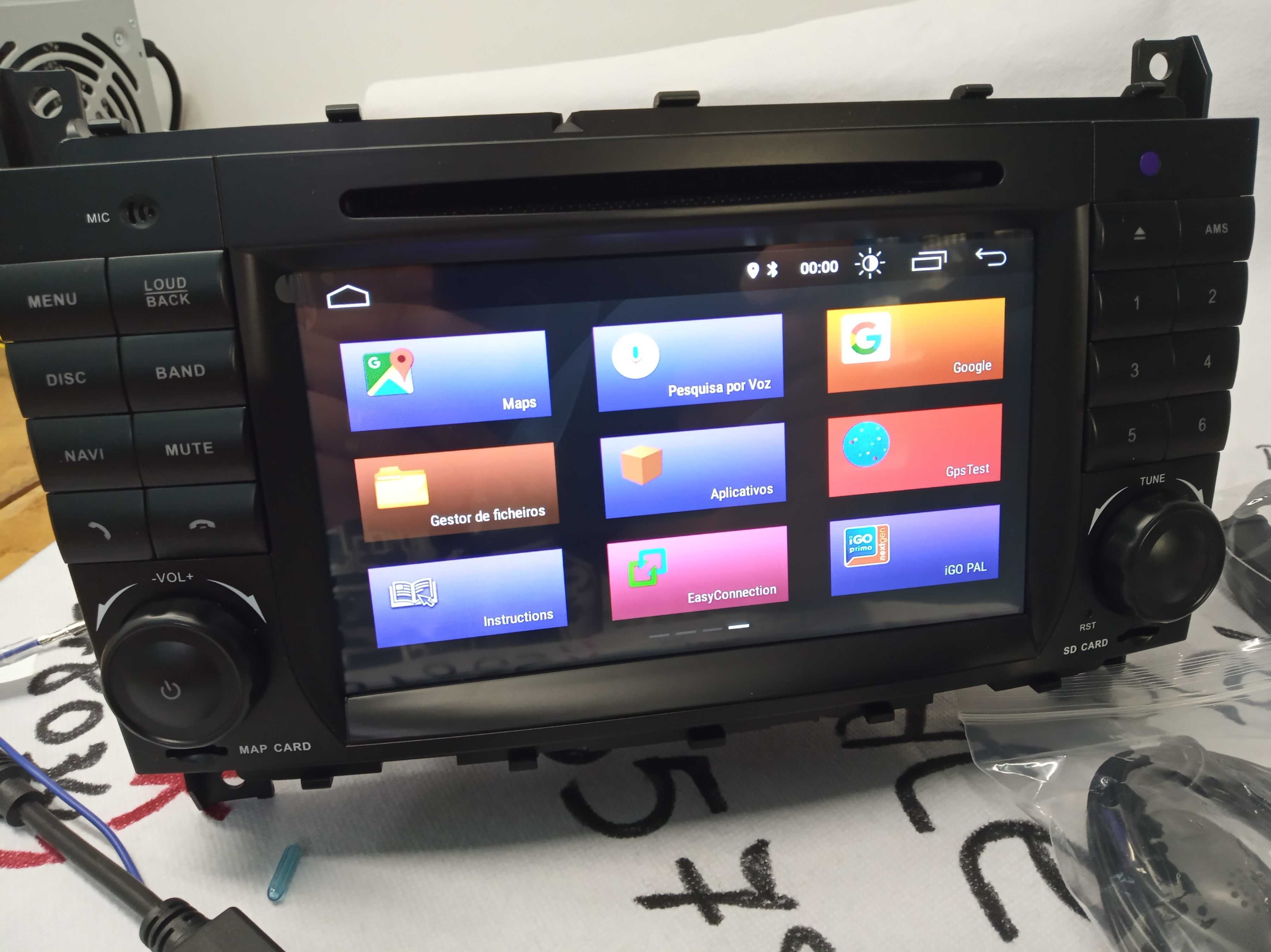 Radio 2 DIN Android para Mercedes Benz A B VITO W203 - Novo Garantia