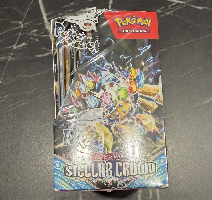 Booster Box Pokemon Stellar Crown 36 Bossterów, zafoliowany Saled