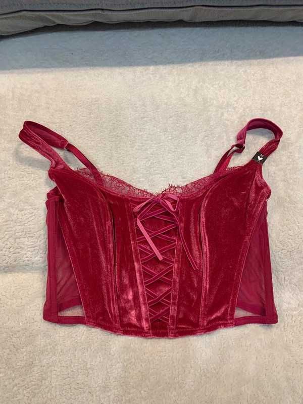 Victoria's Secret Sznurowany gorset bez podszewki