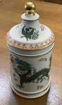 Pote de tampa alta Vista Alegre grande decoração Dragão de 1947/1968