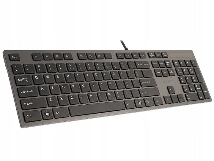 Płaska Wyspowa Klawiatura A4tech Miękkie Niskie Klawisze + 2x Hub Usb
