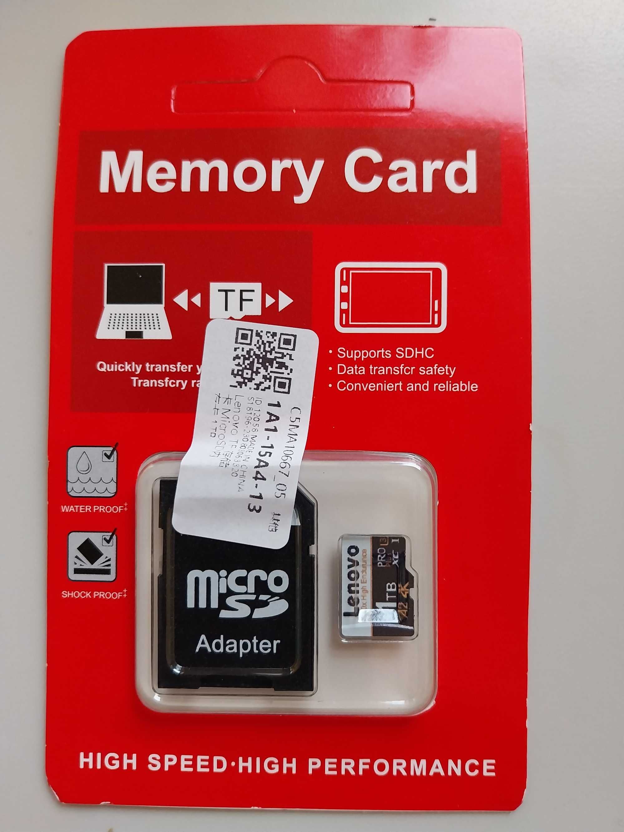 karta pamięci micro sd 1 TB nowa Lenovo