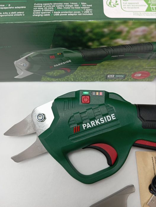 Акумуляторн ножиці PGAS 14 A1, Секатор акумулятор садовий Parkside