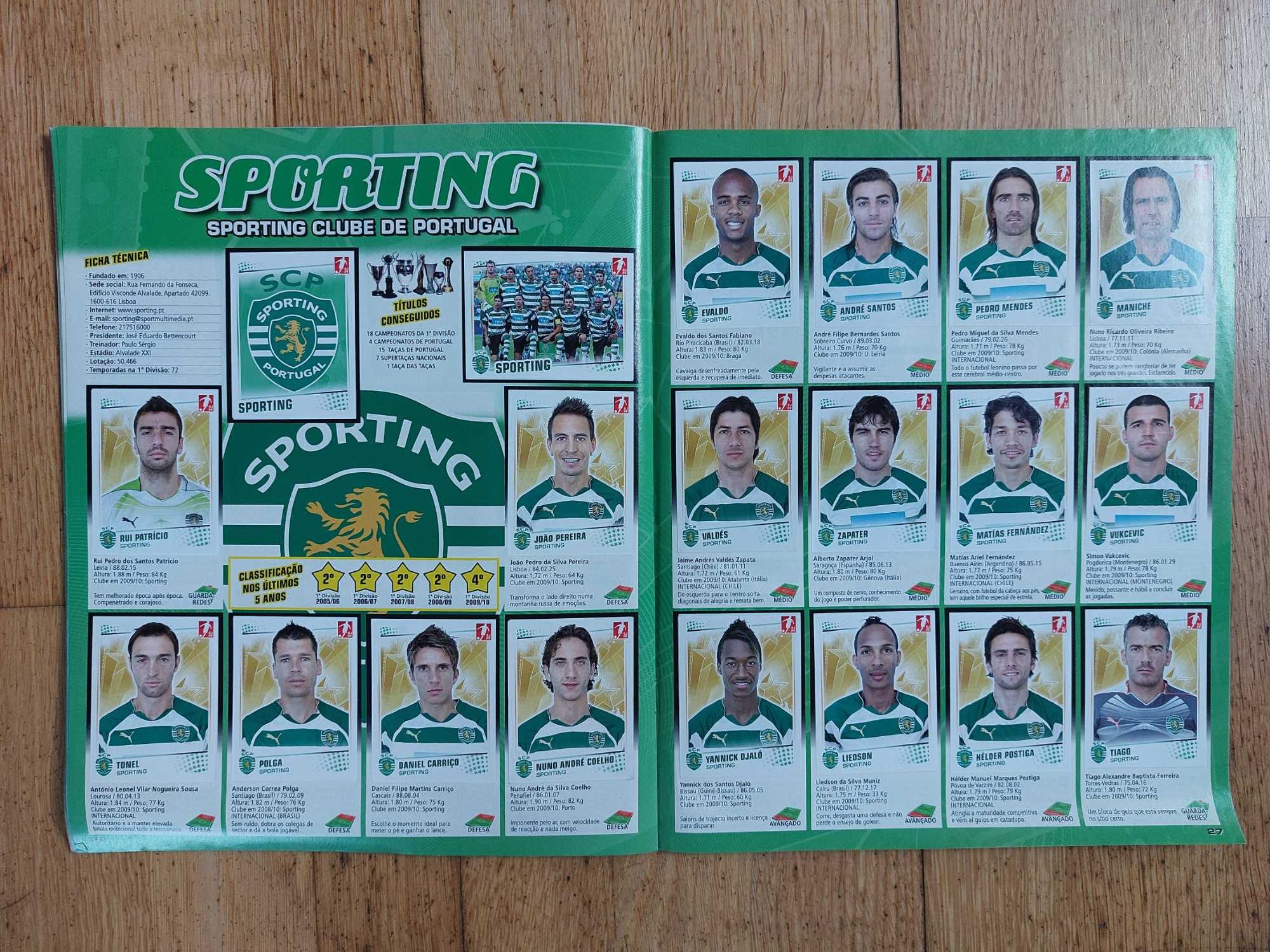 Caderneta de cromos "Futebol 2010-11" - Completa