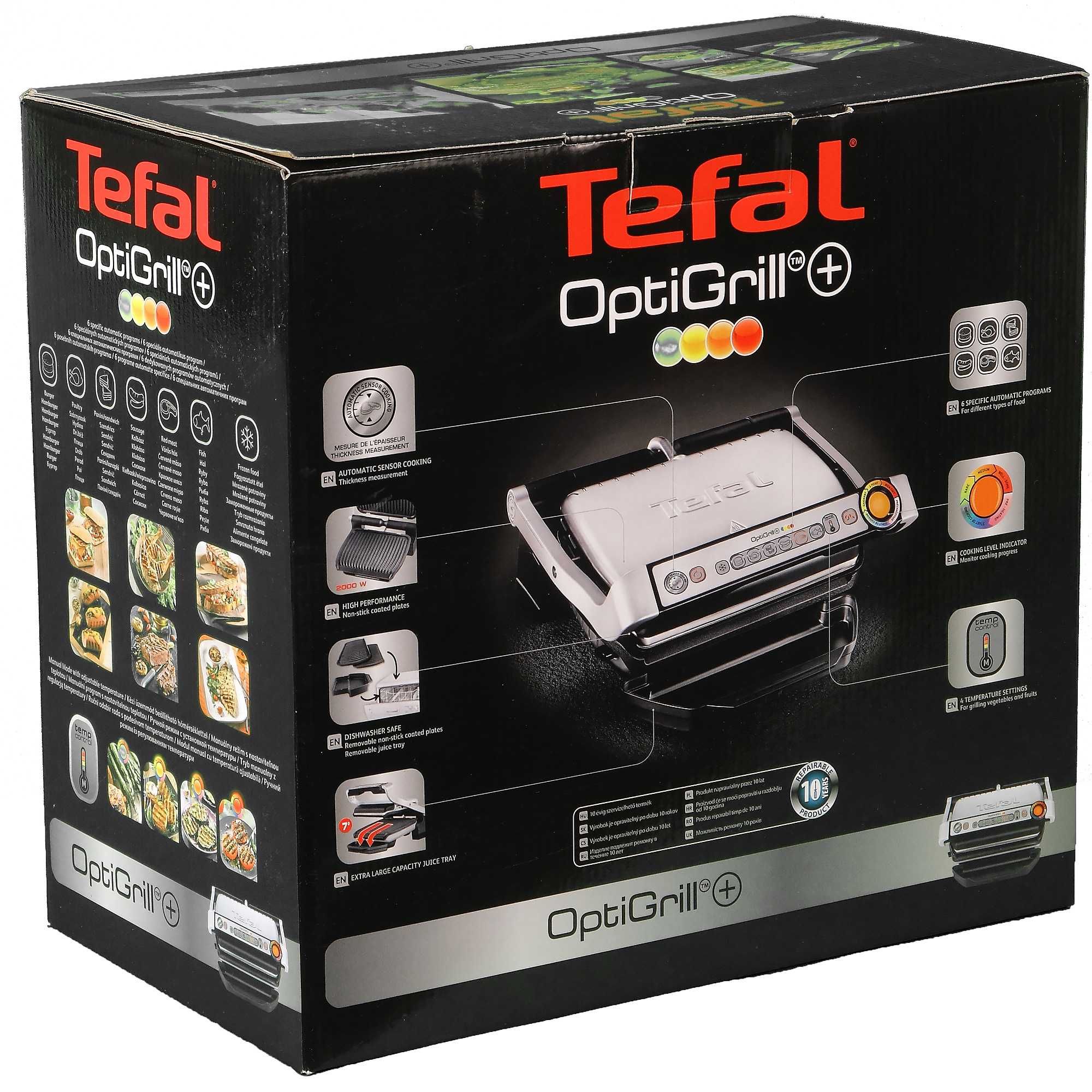 NEW 2023 Гриль TEFAL OptiGrill+ GC712D34 Inox-Нерж Original В Наличии!