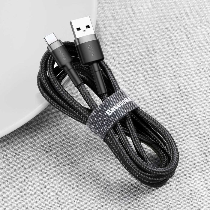 Baseus wytrzymały nylonowy kabel przewód USB / USB-C QC 3.0 2A 2m