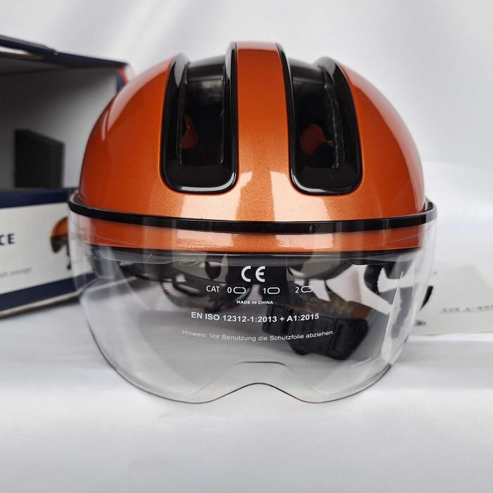Kask rowerowy Abus Urban Hud-y Ace LED Goldfish Orange M 54-58cm