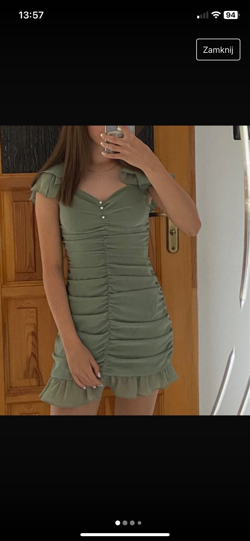 obcisła sukienka zielona sukienka zara xs viral