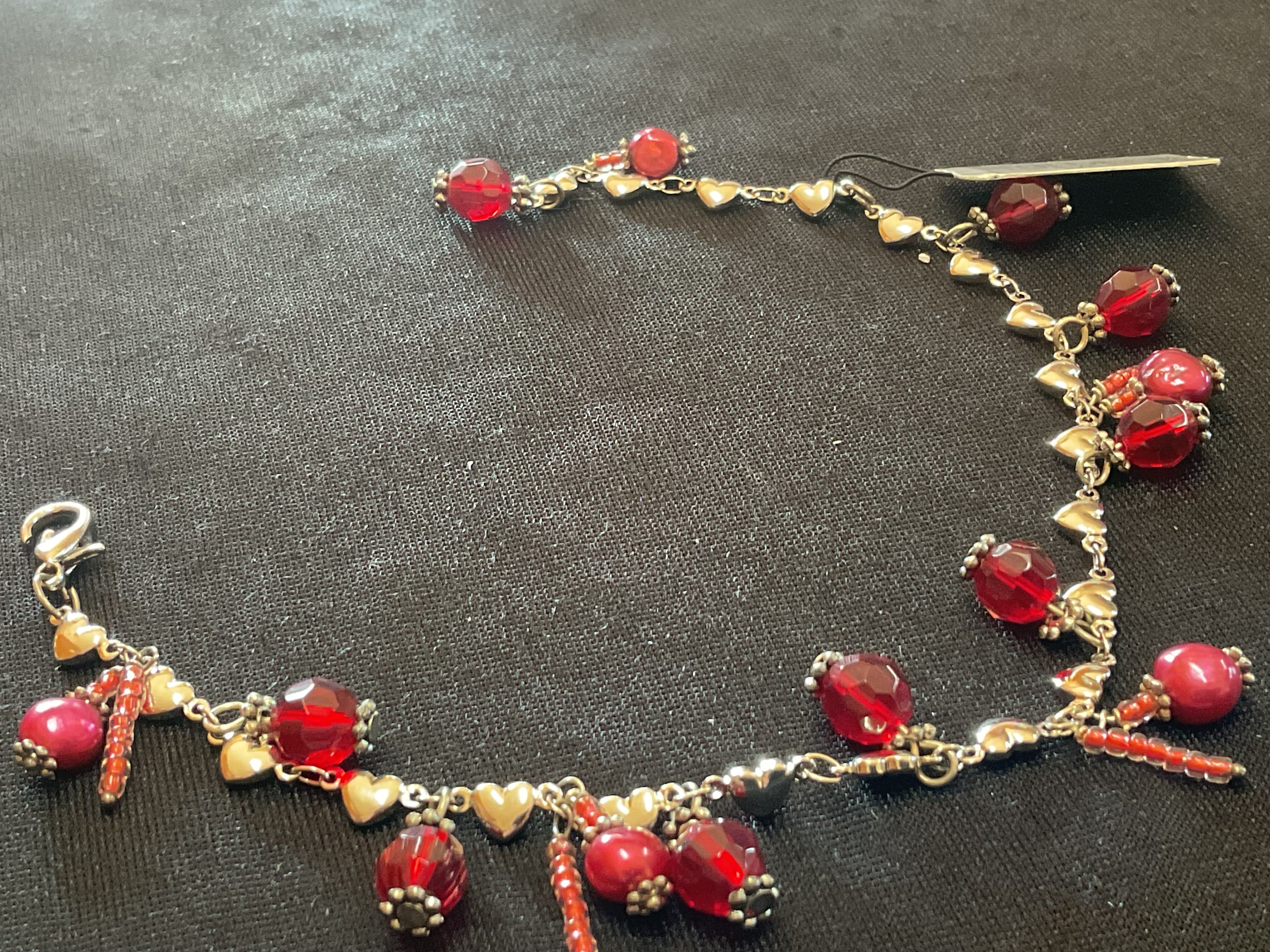 Pulseira pedras vidro 27 cm