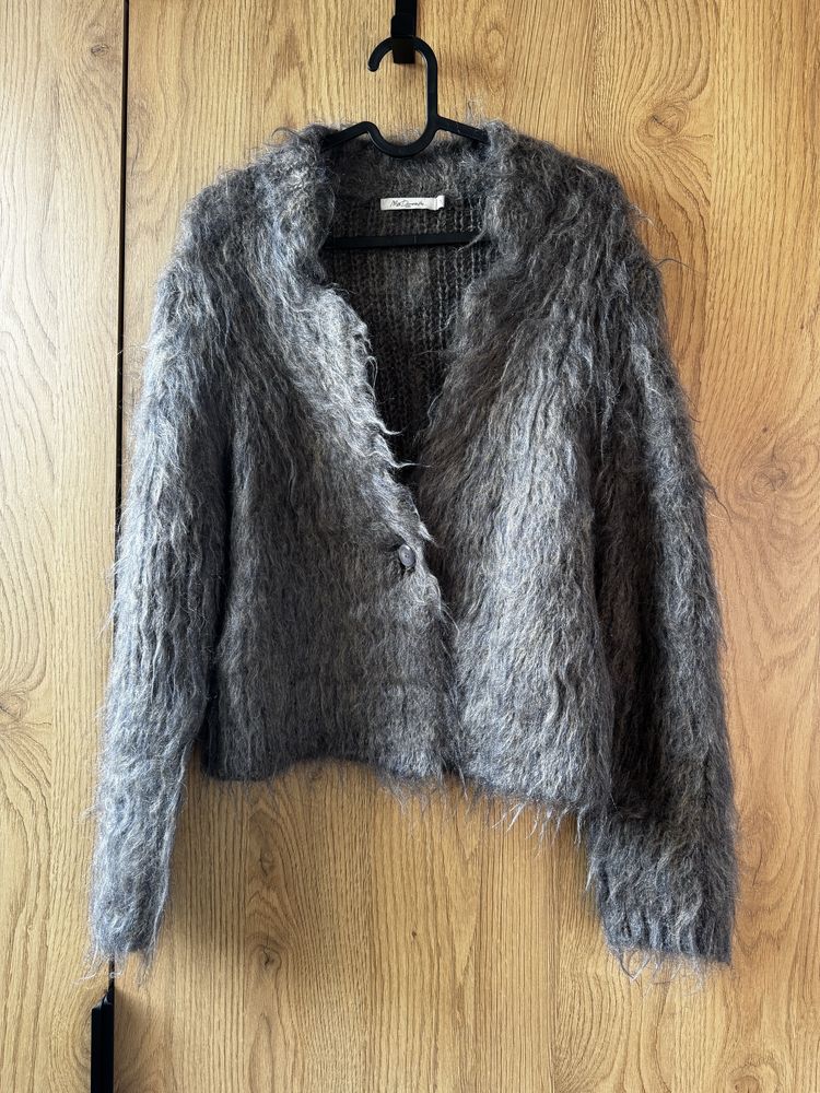 Moherowy Sweter zapinany na guzik