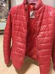 Kurtka Moncler, czerwona pikowana