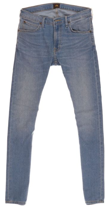 Spodnie Lee Luke Slim Tapered W30 L32 Męskie Light Blue Zip Fly