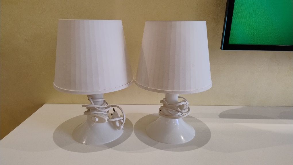 Настільна лампа IKEA LAMPAN біла 2шт