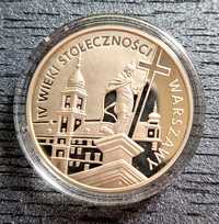 Moneta kolekcjonerska 20 zł "IV Wieki Stołeczności Warszawy"