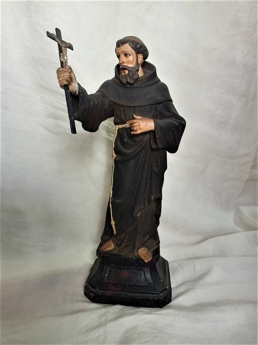 São Francisco Assis Terracota Séc XIX