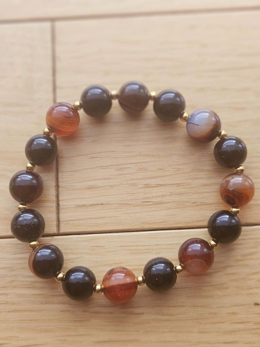 Bransoletka z agatami 10mm