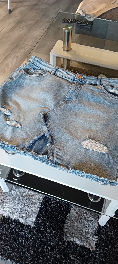 Spódnica jeansowa XXL przetarcia