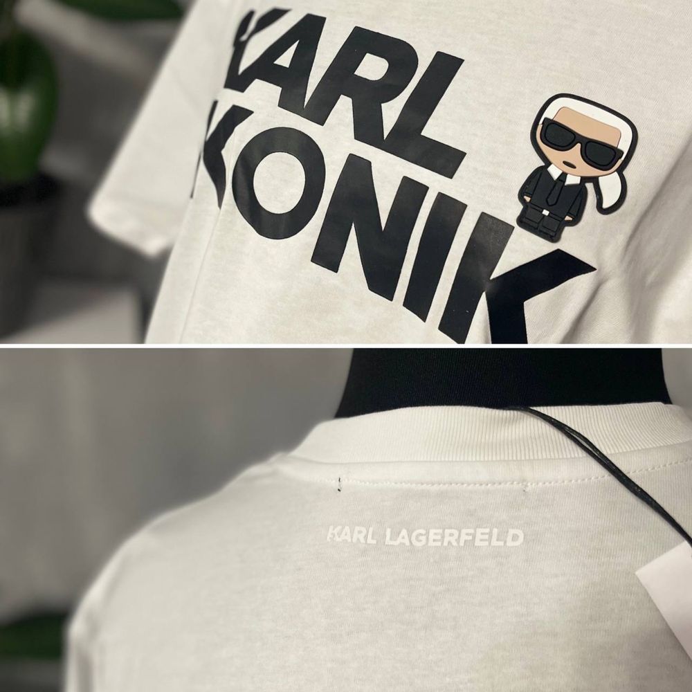 Чоловічі футболки Karl Lagerfeld в наявності біла, чорна L, XL