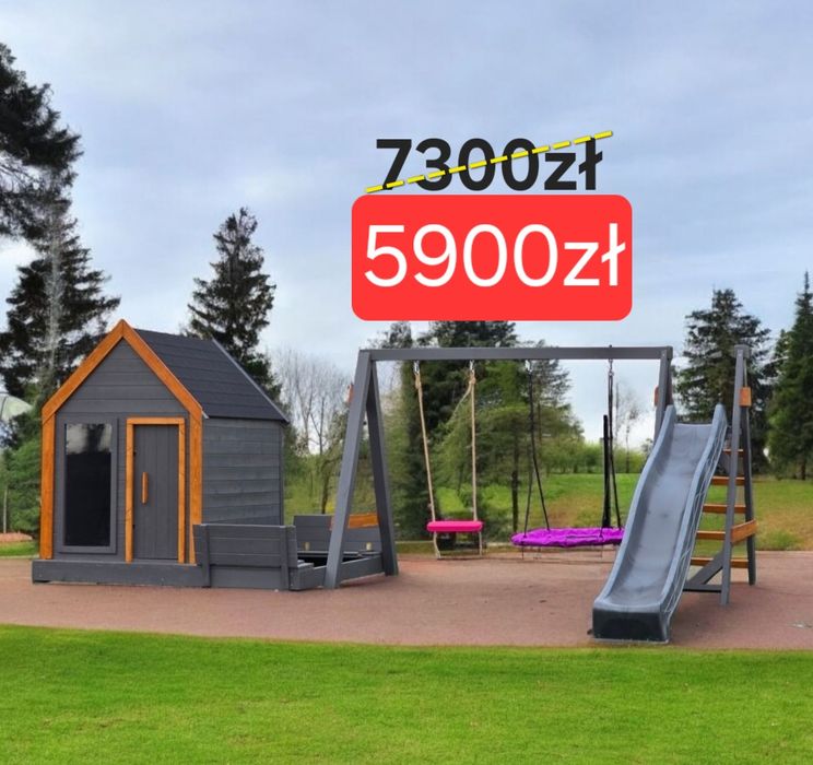 Plac zabaw Stodoła z piaskownicą i ślizgiem