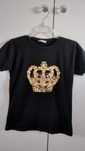 Bluzka t-shirt cekiny korona MINT S