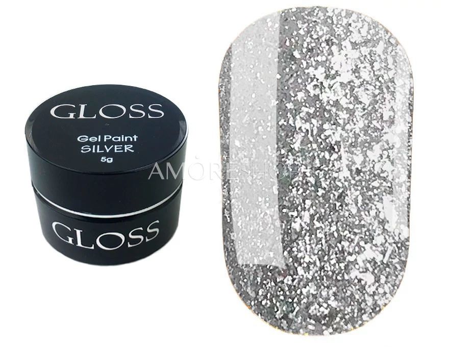 Продам слюда для ногтевого покрытия gloss silver gold 5 g