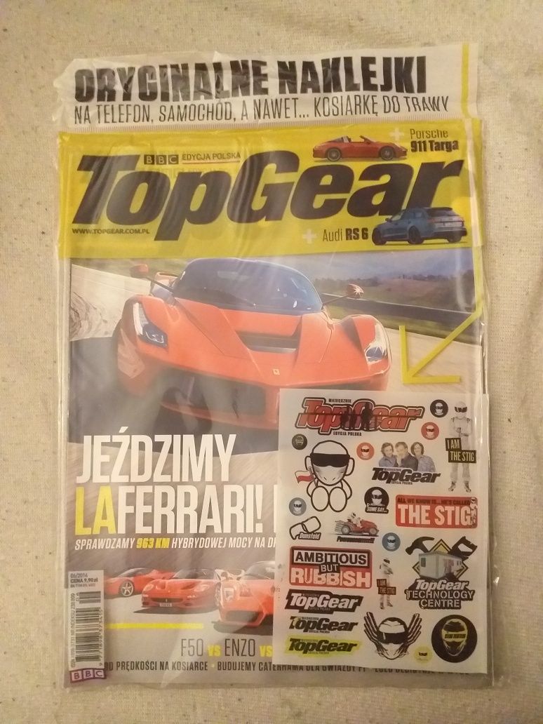 Magazyn Top Gear nr 77, NOWY z naklejkami, edycja polska, 06/2014, BBC