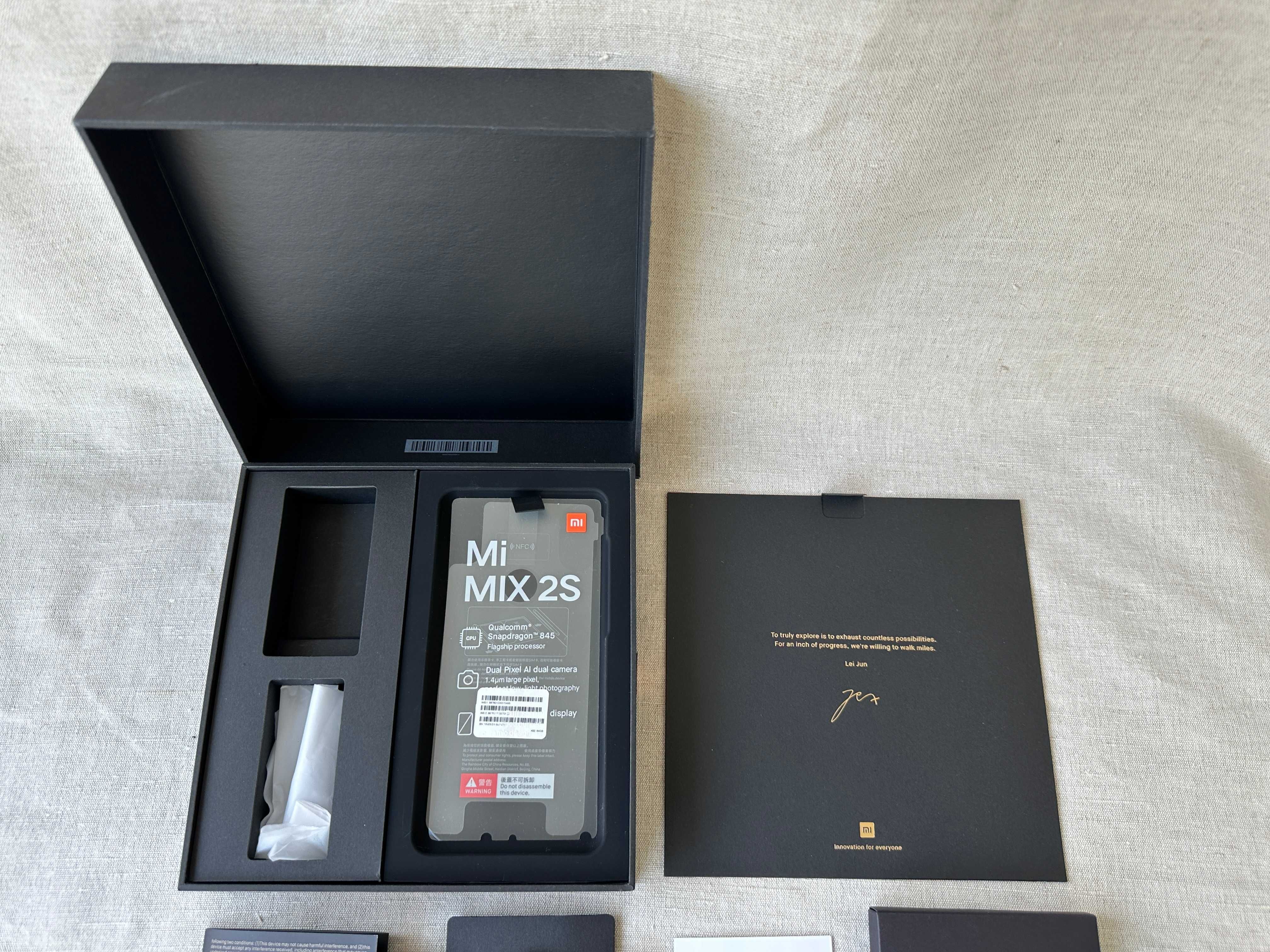 Pudełko, opakowanie Xiaomi Mi MIX 2S + przejściówka USB-C/minijack