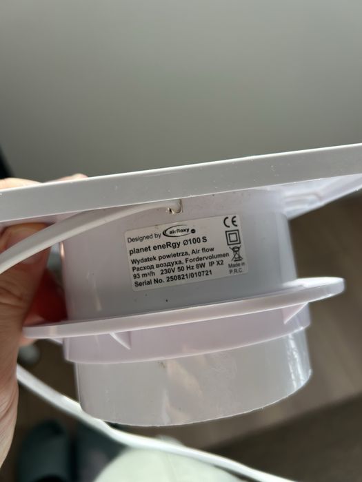 Ventilador extrator 100mm (cozinha ou casa de banho)