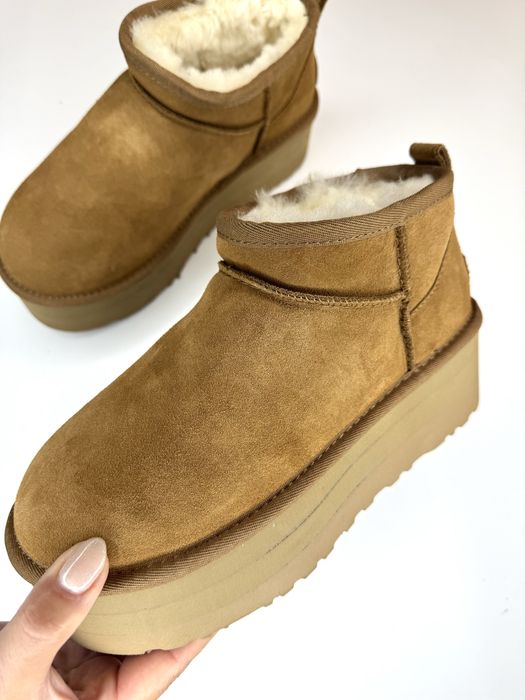 УГГИ из натуральной овчины и замши - 36 размер