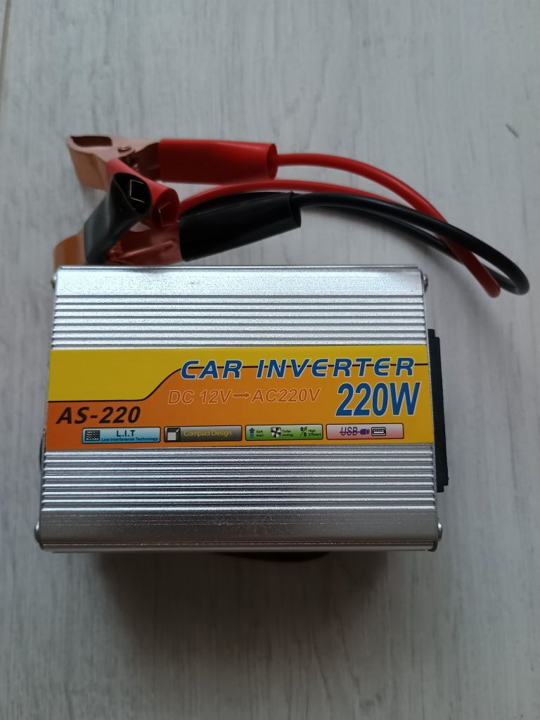 Do pojazdu elektryczna przetwornica konwerter 12V 220V 220W