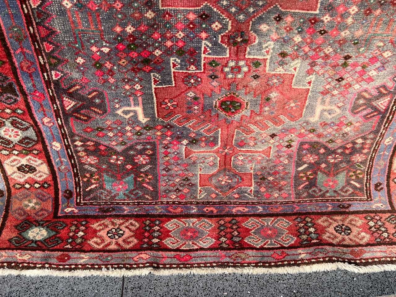 Vintage dywan perski r. tkany Hamadan 205x128 galeria 6 tyś