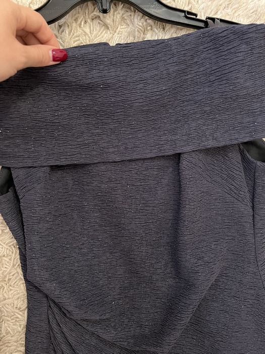 Suknia balowa wizytowa wieczorowa rozmiar M granatowa