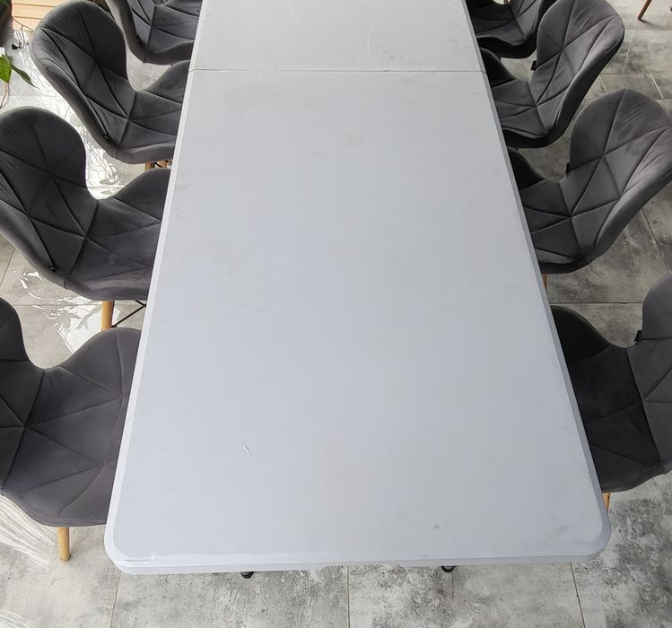 Wynajem Stołów krzeseł obrusy na imprezę chrzest urodziny podgrzewacze