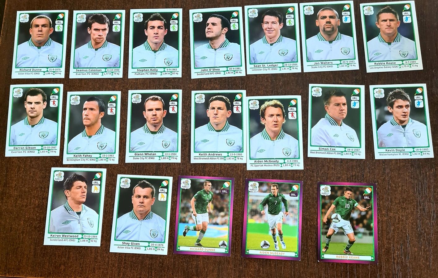 Euro 2012 Panini piłka nożna Irlandia Ireland