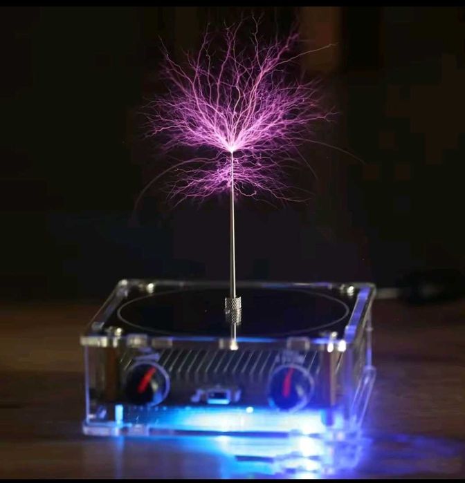 Музична Котушка Тесла Колонка з Bluetooth, генератор блискавок