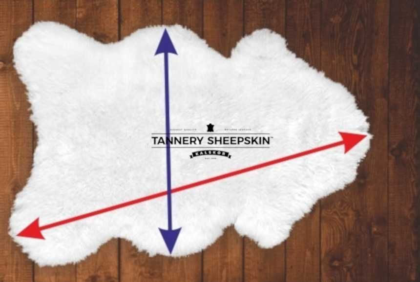 Skóra Owcza Island Turqus 90-110 cm Błękitna Naturalna