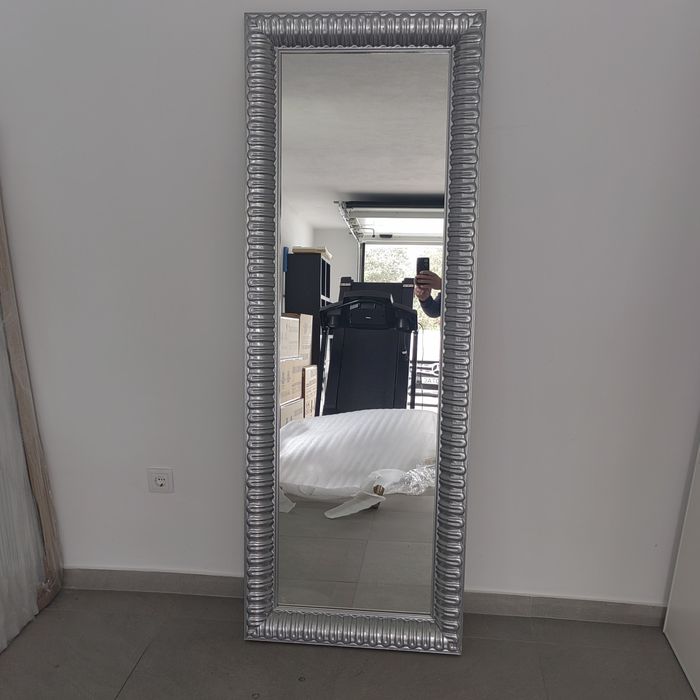 Espelho decorativo prateado