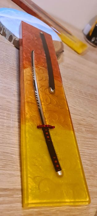Podkładka pod nadgarstek z żywicy epoksydowej, efekt 3D / Demon Slayer
