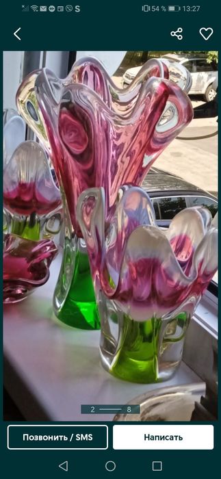 Вазы для декора. Чешский хрусталь. Josef Hospodka