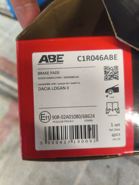 klocki hamulcowe dlDacia Logan Renault clClio
