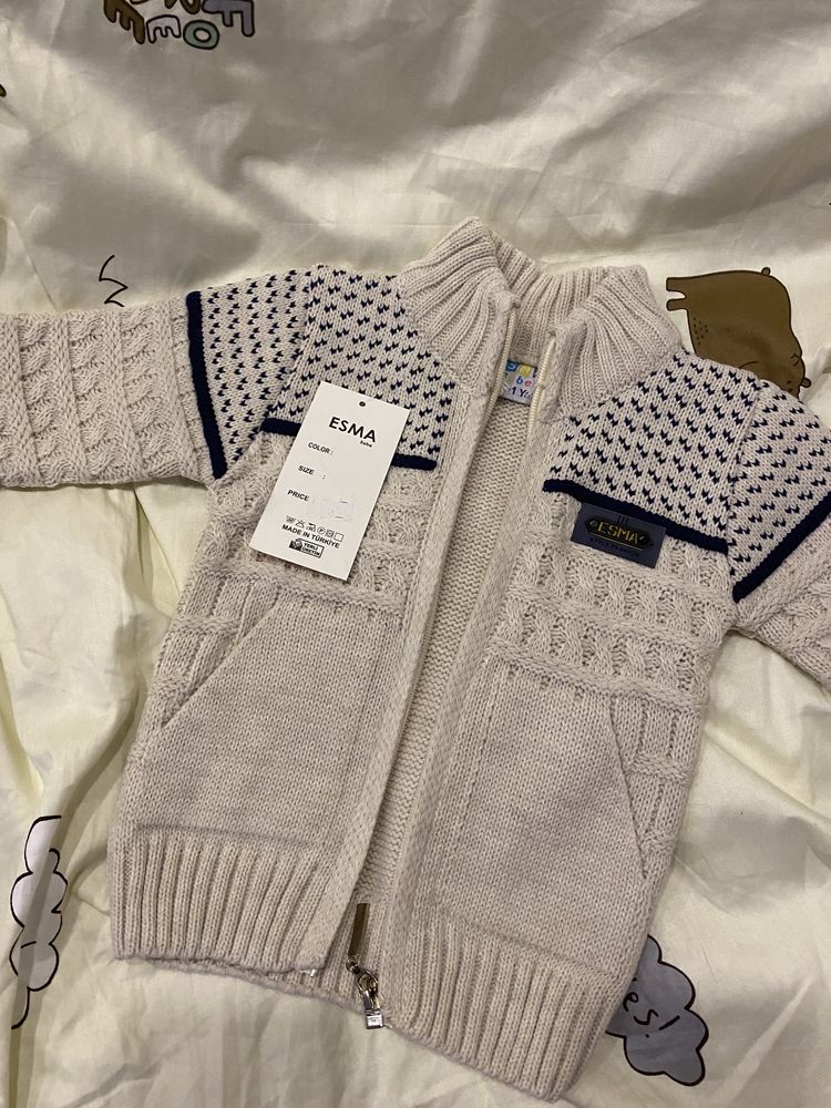 Кофта светр теплий вязаний новий з етикеткою для мальчика  12-18