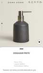 Doseador Preto Zara Home NOVO