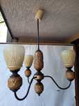 Stara lampa żyrandol PRL VINTAGE