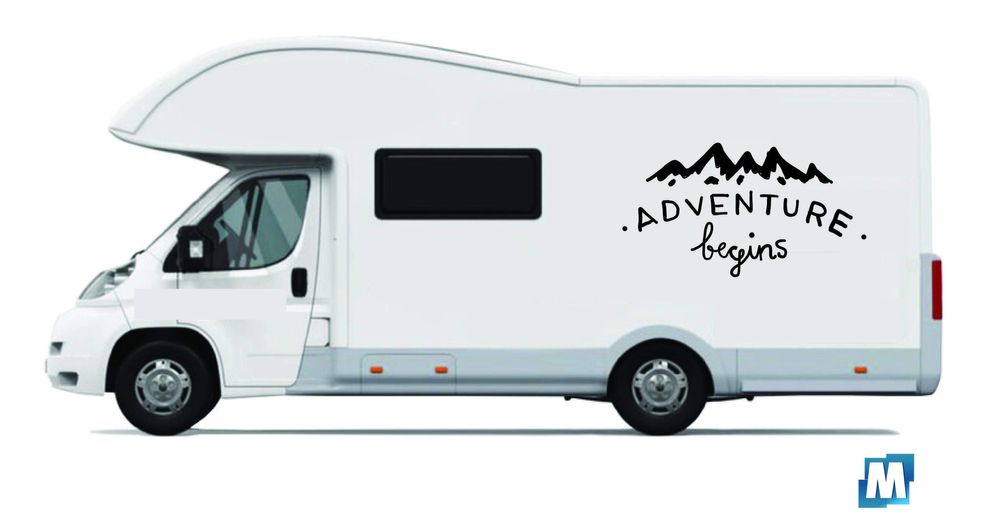 Zestaw naklejek na campera Adventure begin ducato chausson t5 t6