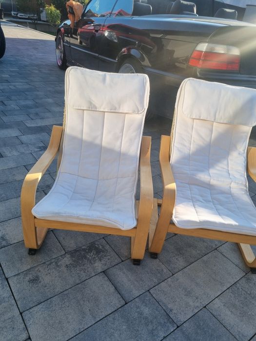 Sprzedan fotele ikea leżaki do dzieci drewniane