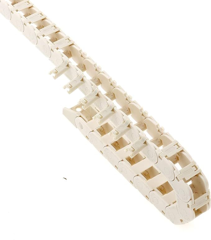 veekaft 1m biały otwarty plastikowy łańcuch kablowy do drukarek 10x11