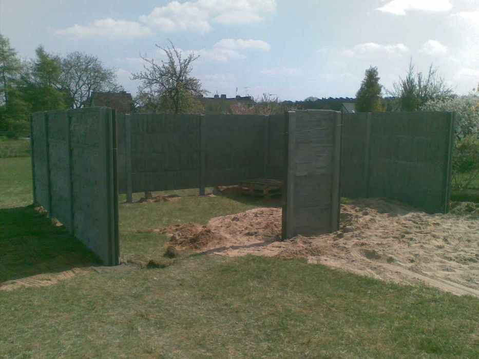 Garaże, budynki, domki, hale, ogrodzenia z płyt betonowych