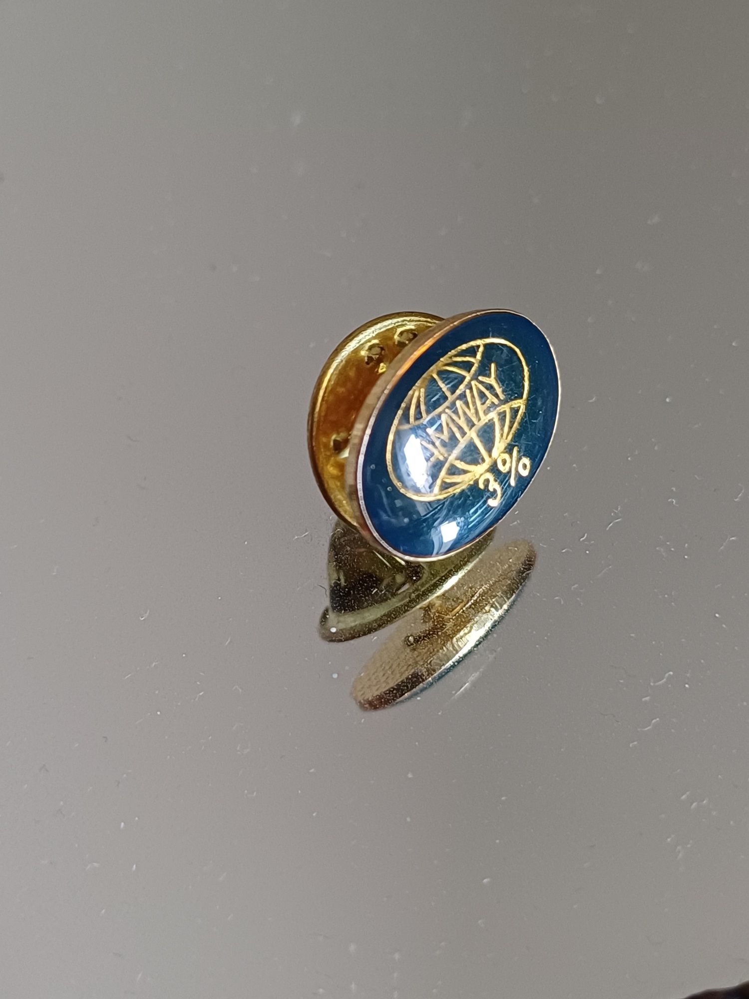 Amway 3% przypinka pin broszka vintage