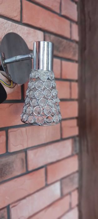 Komplet lamp kryształki , zegar, świeczniki